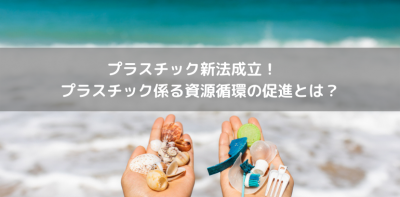 プラスチック新法成立！プラスチック係る資源循環の促進とは？