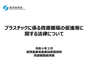 プラスチックに係る資源循環の促進等に関する法律について